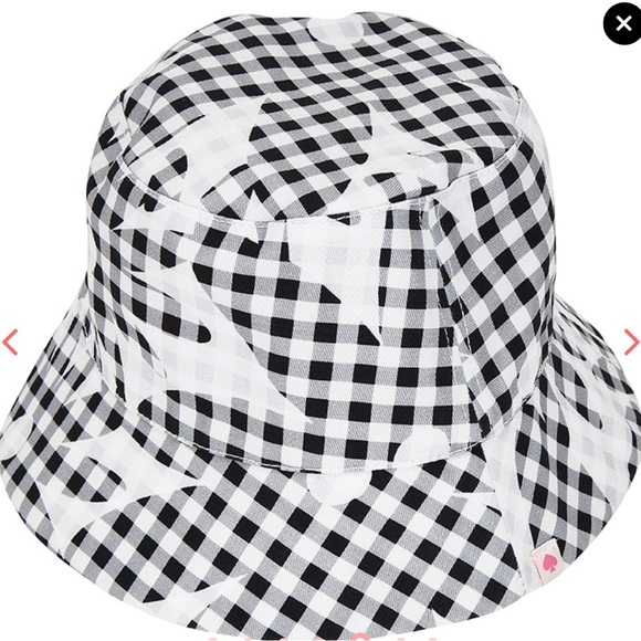KATE SPADE NEW YORK Daisy Gingham Reversible Bucket Hat - Picture 4 of 10